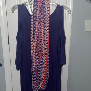 Navy blue top with scarf